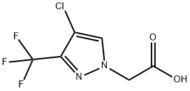 [4-Chloro-3-(trifluoromethyl)-1H-pyrazol-1-yl]acetic acid Struktur