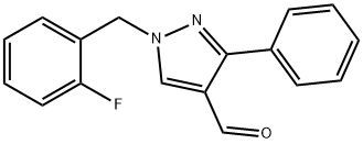 1-(2-氟苄基)-3-苯基-吡唑-4-甲醛 结构式