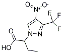 2-[4-Nitro-3-(trifluoromethyl)-1H-pyrazol-1-yl]butanoic acid Struktur