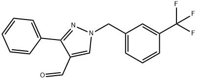 3-PHENYL-1-[3-(TRIFLUOROMETHYL)BENZYL]-1H-PYRAZOLE-4-CARBALDEHYDE Structure
