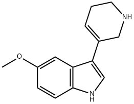 5-メトキシ-3-[(1,2,5,6-テトラヒドロピリジン)-3-イル]-1H-インドール 化学構造式