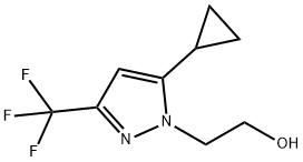2-[5-Cyclopropyl-3-(trifluoromethyl)-1H-pyrazol-1-yl]ethanol Struktur