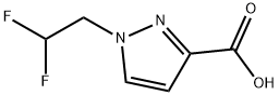 1-(2,2-二氟乙基)-1H-吡唑-3-羧酸,1006486-39-0,结构式