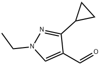 3-环丙基-1-乙基-1H-吡唑-4-甲醛,1006490-05-6,结构式