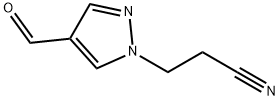 3-(4-甲酰基-1H-吡唑-1-基)丙腈,1006518-87-1,结构式