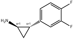 (1R,2S)-2-(3,4-ジフルオロフェニル)シクロプロパンアミン塩酸塩 化学構造式