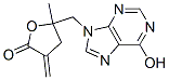 9-((2-methyl-4-methylene-5-oxotetrahydrofuran-2-yl)methyl)hypoxanthine,100682-44-8,结构式
