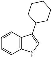3-环己基-1H-吲哚, 100717-32-6, 结构式