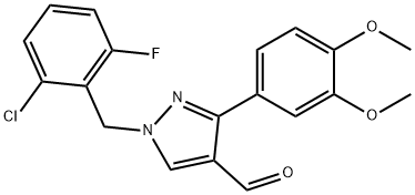 1-(2-CHLORO-6-FLUOROBENZYL)-3-(3,4-DIMETHOXYPHENYL)-1H-PYRAZOLE-4-CARBALDEHYDE