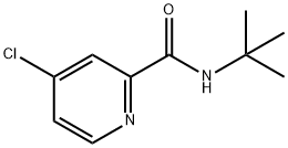 N-叔丁基-4-氯吡啶-2-甲酰胺 结构式
