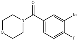 N-(3-ブロモ-4-フルオロベンゾイル)モルホリン 化学構造式