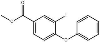 3-ヨード-4-フェノキシ安息香酸メチル 化学構造式