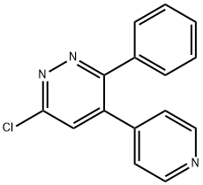 Pyridazine, 6-chloro-3-phenyl-4-(4-pyridinyl)- Structure