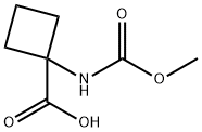 Cyclobutanecarboxylic  acid,  1-[(methoxycarbonyl)amino]- Struktur