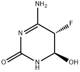 2(1H)-Pyrimidinone,4-amino-5-fluoro-5,6-dihydro-6-hydroxy-,trans-(9CI) Struktur