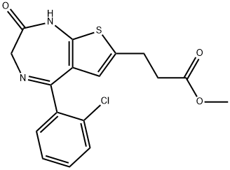5-(2-氯苯基)-2,3-二氢-2-氧代-1H-噻吩并[2,3-E]-1,4-二氮杂卓-7-丙酸甲酯,100827-80-3,结构式