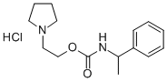Carbamic acid, (1-phenylethyl)-, 2-(pyrrolidinyl)ethyl ester, hydrochl oride 结构式