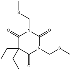 5,5-diethyl-1,3-bis(methylsulfanylmethyl)-1,3-diazinane-2,4,6-trione|
