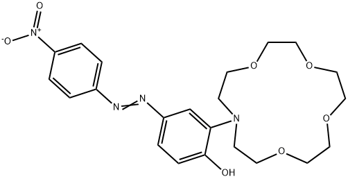 4-[(4-Nitrophenyl)azo]-2-(1,4,7,10-tetraoxa-13-azacyclopentadecan-13-yl)phenol,100852-76-4,结构式