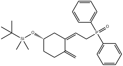tert-Butyl-{3-[2-(diphenyl-phosphinoyl)-ethylidene]-4-methylene-cyclohexyloxy}-dimethyl-silane Structure