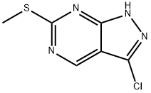 3-氯-6-(甲硫基)-1H-吡唑并[3,4-D]嘧啶,100859-88-9,结构式