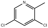 3,5-dichloro-2-Methylpyridine 化学構造式