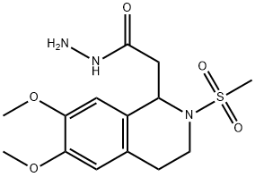 2-[6,7-DIMETHOXY-2-(METHYLSULFONYL)-1,2,3,4-TETRAHYDROISOQUINOLIN-1-YL]ACETOHYDRAZIDE Structure