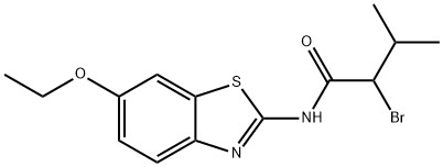 2-BROMO-N-6-ETHOXY-2-BENZOTHIAZOLYL-3-METHYL-BUTYRAMIDE 结构式