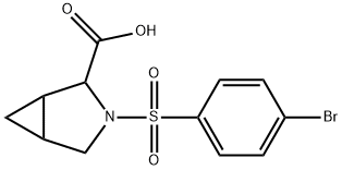 3-[(4-bromophenyl)sulfonyl]-3-azabicyclo[3.1.0]hexane-2-carboxylic acid Structure