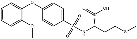 N-[4-(2-甲氧基苯氧基)苯基磺酰基]-S-甲基-DL-同型半胱氨酸 结构式