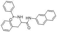 rac-(R*)-2-(ベンゾイルアミノ)-N-(2-ナフチル)-3-フェニルプロパンアミド 化学構造式