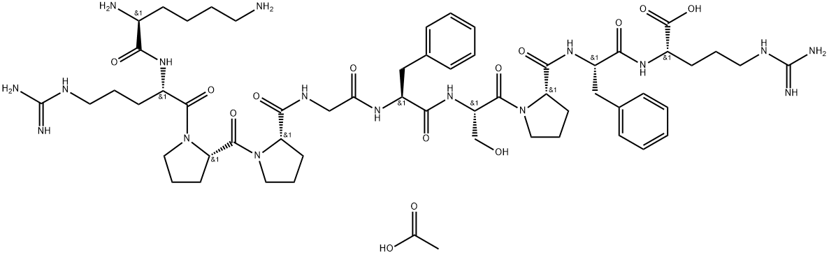 KALLIDIN (HUMAN, BOVINE) 3ACOH 4H2O,100900-38-7,结构式