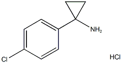 Cyclopropanamine, 1-(4-chlorophenyl)-, hydrochloride (1:1) Structure