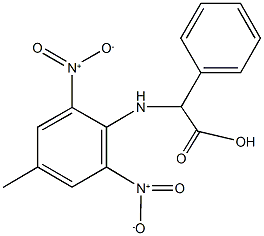 2-(4-methyl-2,6-dinitroanilino)-2-phenylacetic acid 结构式