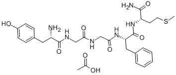 (2S)-2-[(2S)-2-(2-{2-[(2S)-2-アミノ-3-(4-ヒドロキシフェニル)プロパンアミド]アセトアミド}アセトアミド)-3-フェニルプロパンアミド]-4-(メチルスルファニル)ブタンアミド 化学構造式