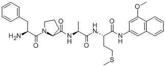 PHE-PRO-ALA-MET 4-METHOXY-BETA-NAPHTHYLAMIDE, 100930-06-1, 结构式