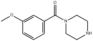 (3-メトキシフェニル)(1-ピペラジニル)メタノン 化学構造式
