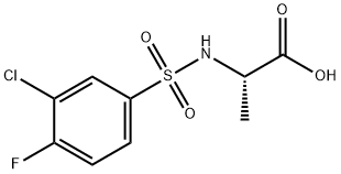 ((3-chloro-4-fluorophenyl)sulfonyl)alanine Struktur