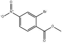 2-ブロモ-4-ニトロ安息香酸メチル 化学構造式