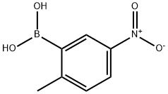 2-甲基-5-硝基苯硼酸,100960-11-0,结构式