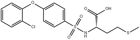 N-[4-(2-Chlorophenoxy)phenylsulfonyl]-S-MethylhoMocysteine Struktur