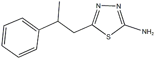 5-(2-苯基丙基)-1,3,4-噻二唑-2-胺 结构式