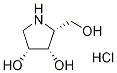 (2R,3S,4R)-2-(Hydroxymethyl)pyrrolidine-3,4-diol hydrochloride Structure