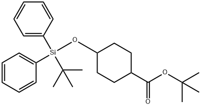 tert-Butyl 4-((tert-butyldiphenylsilyl)-oxy)cyclohexanecarboxylate Struktur