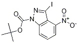 1H-INDAZOLE-1-CARBOXYLIC ACID, 3-IODO-4-NITRO-, 1,1-DIMETHYLETHYL ESTER-,1010102-36-9,结构式