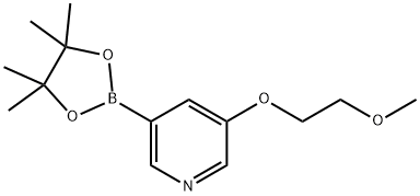 Pyridine, 3-(2-Methoxyethoxy)-5-(4,4,5,5-tetraMethyl-1,3,2-dioxaborolan-2-yl)- Structure