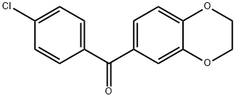 4-クロロ-3',4'-(エチレンジオキシ)ベンゾフェノン 化学構造式