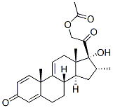 16Α-甲基孕甾-1,4,9(11)-三烯-17Α,21-二醇-3,20-二酮-21-醋酸酯,10106-41-9,结构式