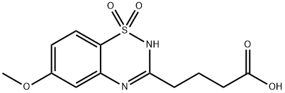 6-Methoxy-2H-1,2,4-benzothiadiazine-3-butanoic acid 1,1-dioxide,101064-06-6,结构式