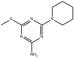 4-(METHYLTHIO)-6-PIPERIDINO-1,3,5-TRIAZIN-2-AMINE Structure